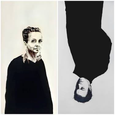 Original Figurative People Collage by Barbara Lapsys