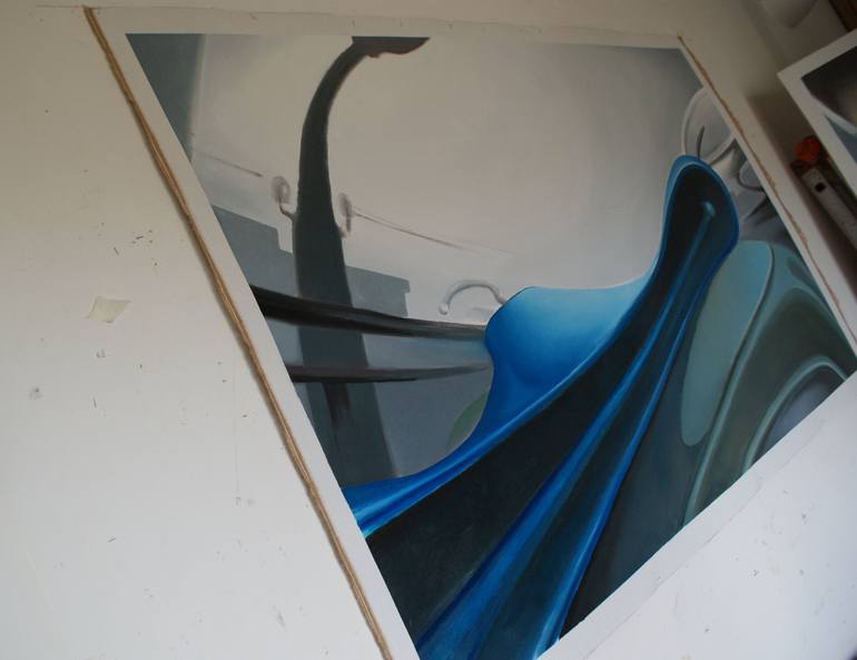 Original Realism Architecture Painting by Manuel Olivares