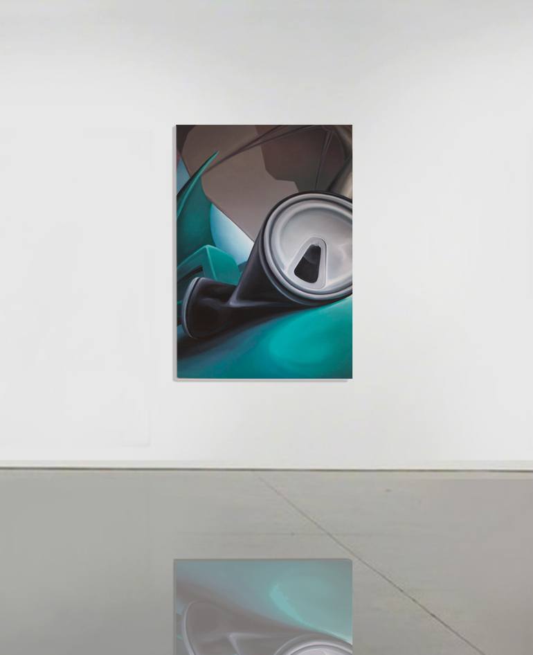 Original Conceptual Outer Space Painting by Manuel Olivares