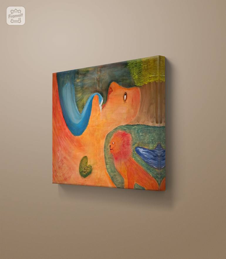 Original Abstract Painting by Stig ingvar Helstrøm