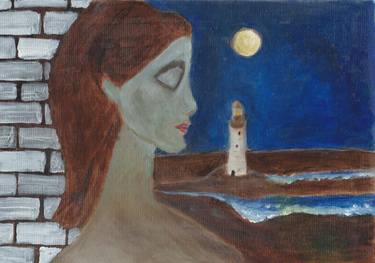Original Romanticism Women Painting by Stig Ingvar Helstrøm