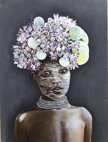 Original Figurative Portrait Paintings by Melina La Firenze