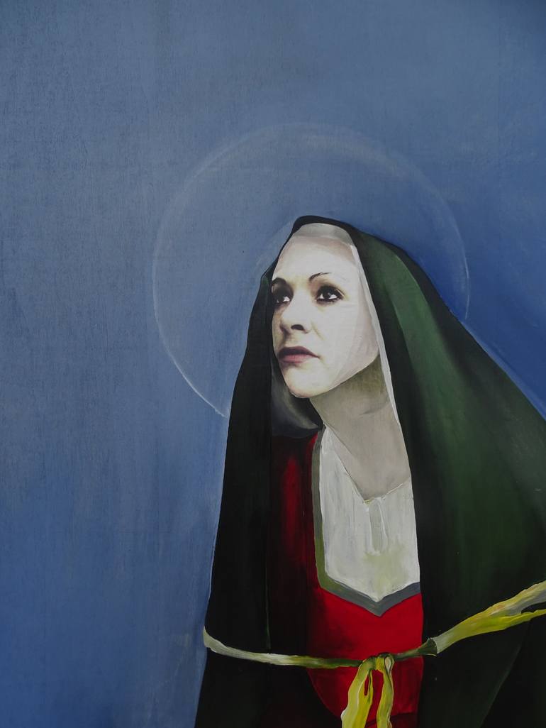 Original Surrealism Religious Painting by Héloïse BONIN