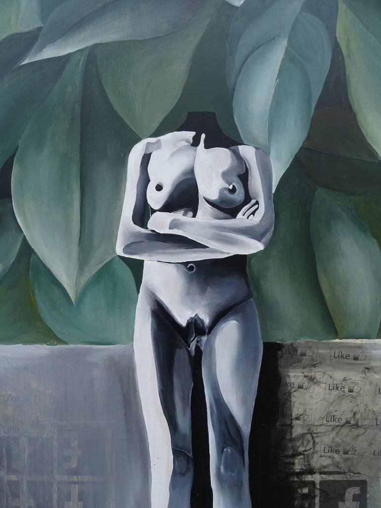 Original Art Deco Nude Painting by Héloïse BONIN
