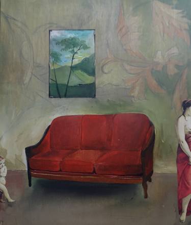 Original Art Deco Interiors Paintings by Héloïse BONIN