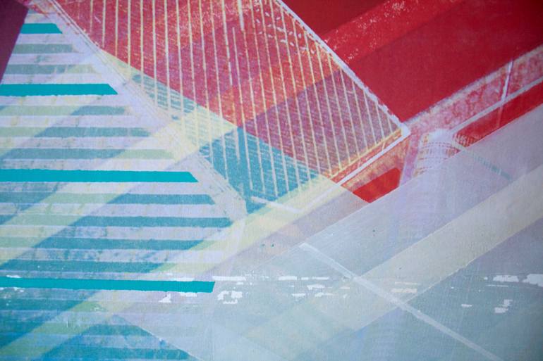 Original Abstract Architecture Painting by Wout Vromans