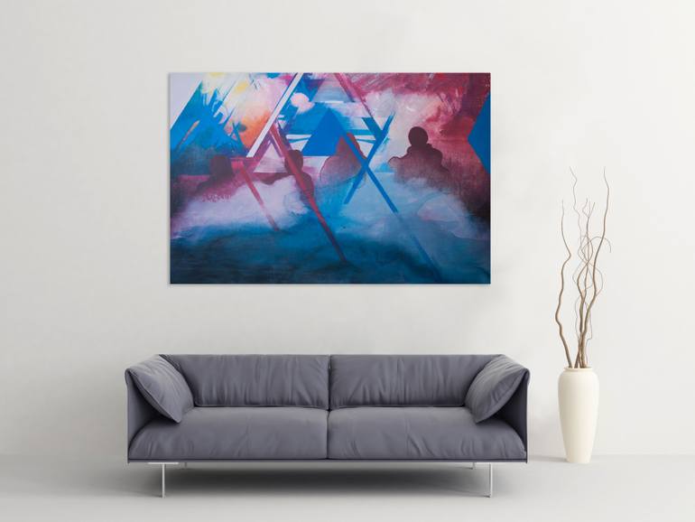 Original Abstract People Painting by Wout Vromans