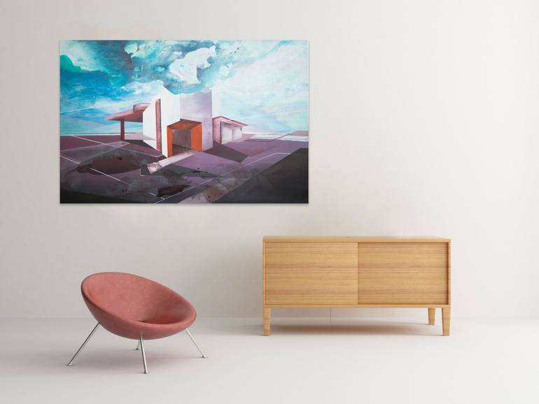 Original Cubism Architecture Painting by Wout Vromans