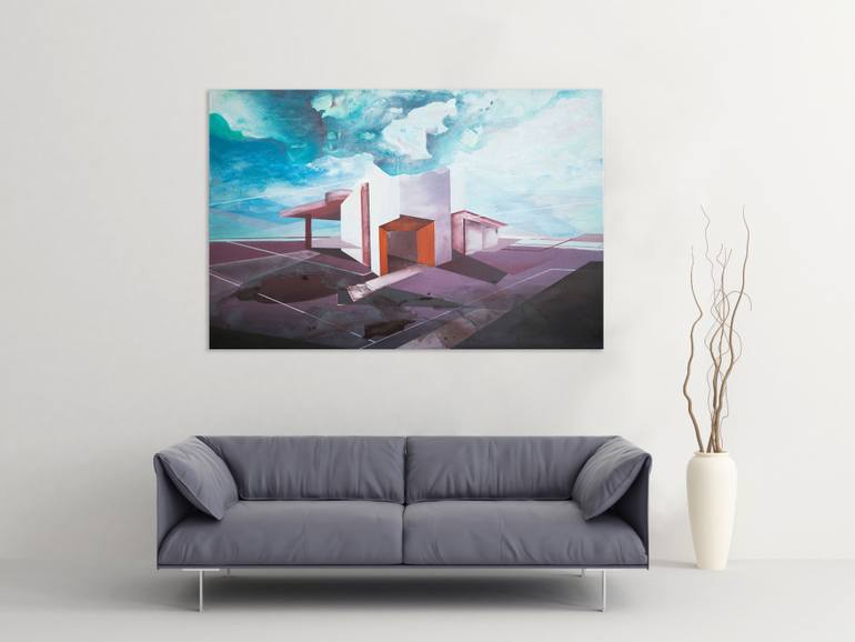 Original Cubism Architecture Painting by Wout Vromans