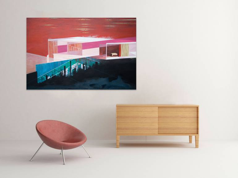 Original Figurative Architecture Painting by Wout Vromans