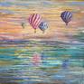 Collection Landscape with hot air balloons