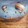 Collection Landscape with hot air balloons