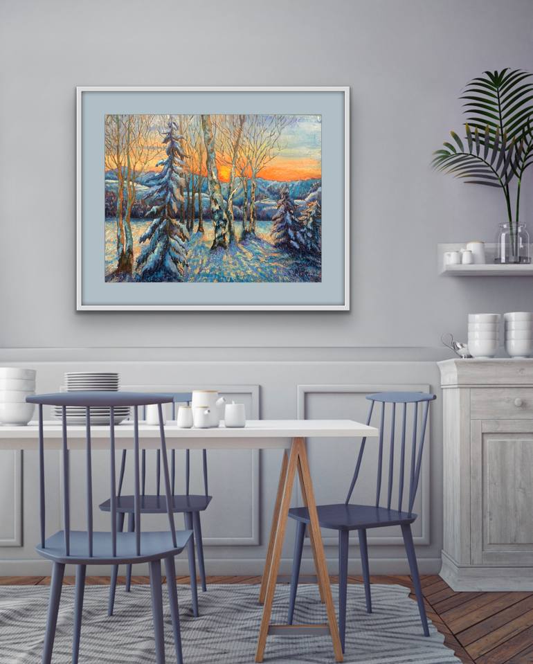Original Art Deco Landscape Painting by Nati Wuest