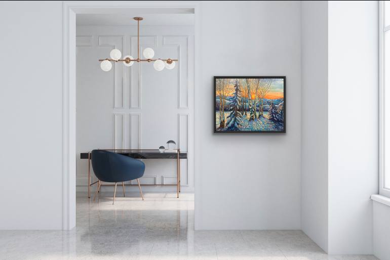 Original Art Deco Landscape Painting by Nati Wuest