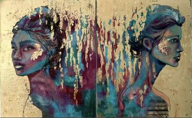 Original Conceptual Portrait Painting by Nati Wuest
