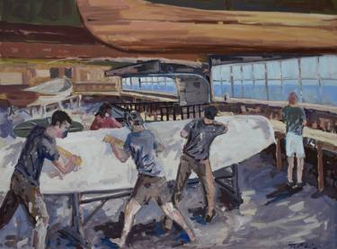 Original Documentary Boat Paintings by Stephen Florimbi