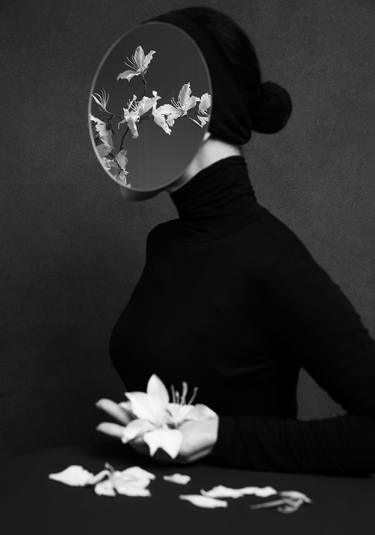 Original Black & White Floral Photography by Xidong Luo