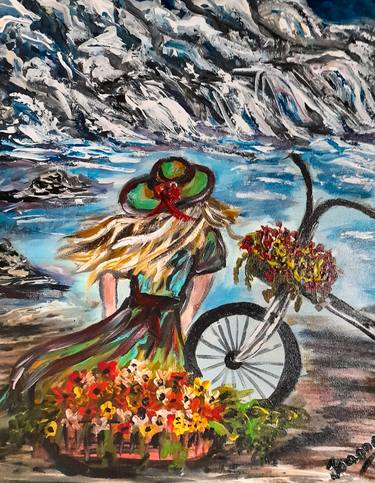 Print of Bicycle Paintings by Joanna Dabrowska