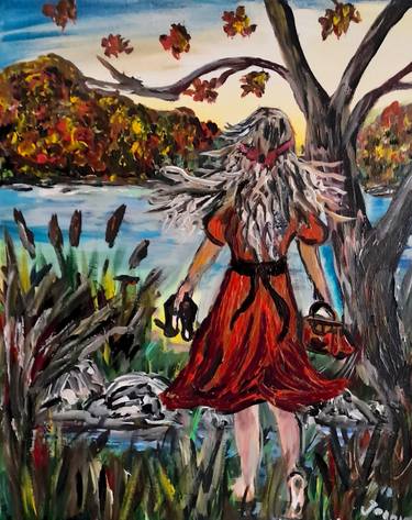 "Autumn Time" original  painting by Joanna Dabrowska thumb
