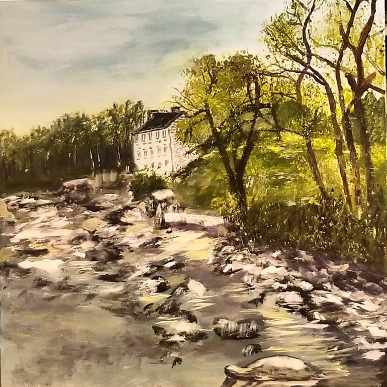 McDougall Mill Museum Renfrew Ontario Original painting Painting by