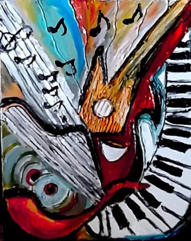 Original Abstract Expressionism Music Paintings by Joanna Dabrowska