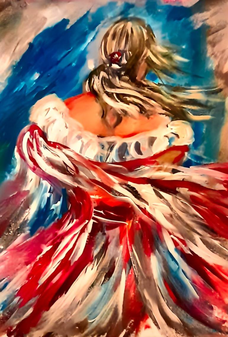 Original Abstract Expressionism Women Painting by Joanna Dabrowska