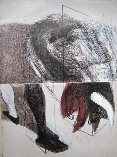 Original Abstract People Printmaking by Michal Strugalski