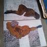 Printmaking: linocut, monotype on paper 100W x 70H