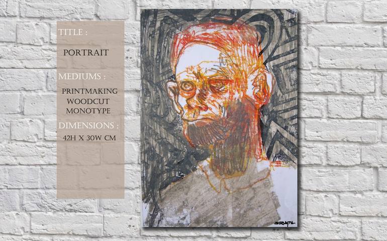 Original Portraiture Portrait Printmaking by Michal Strugalski