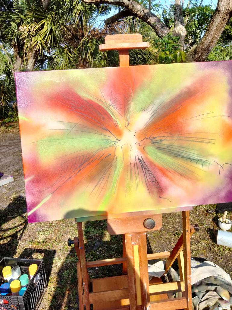 Original Abstract Painting by Rides  West