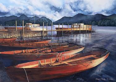 Original Fine Art Boat Paintings by DAVID O'REILLY