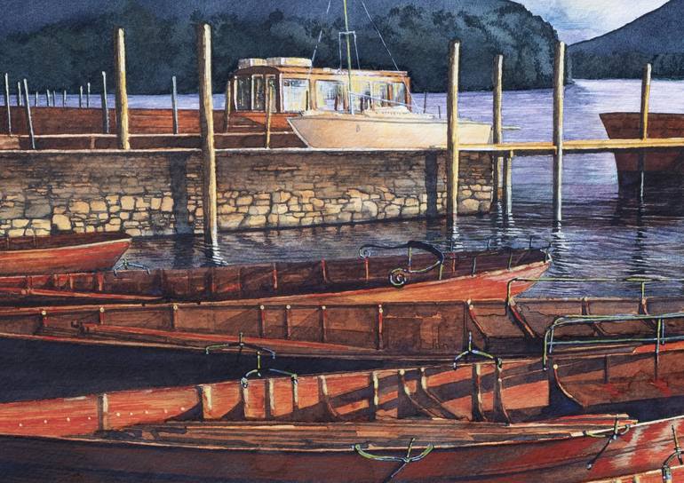 Original Boat Painting by DAVID O'REILLY