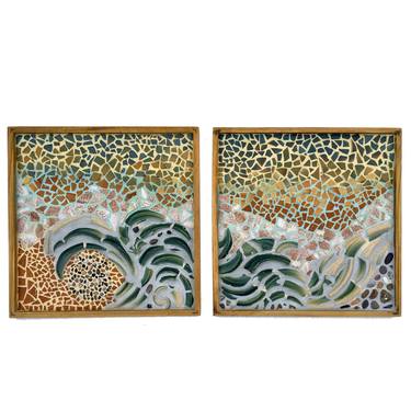 Mosaic Wave Diptych thumb