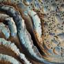 waves crashing ceramic plate detail