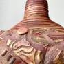 figurative detail of mosaic vase