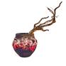 small black and red sculptural vessel