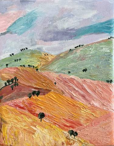 Original Impressionism Landscape Drawings by Daria Yeliseyeva