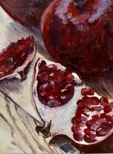 Juice Pomegranate Artwork 7.1*9.4in | Small Oil  pain original thumb