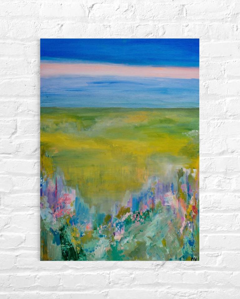 Original Abstract Landscape Painting by Daria Yeliseyeva