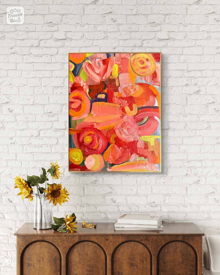 Original Abstract Expressionism Abstract Painting by Daria Yeliseyeva