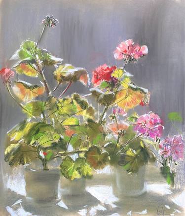 Original Impressionism Botanic Paintings by Elena Hromova