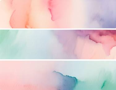 Pastel Harmony Triptych thumb