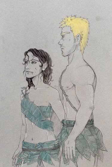 Original sketch , couple from the sum thumb