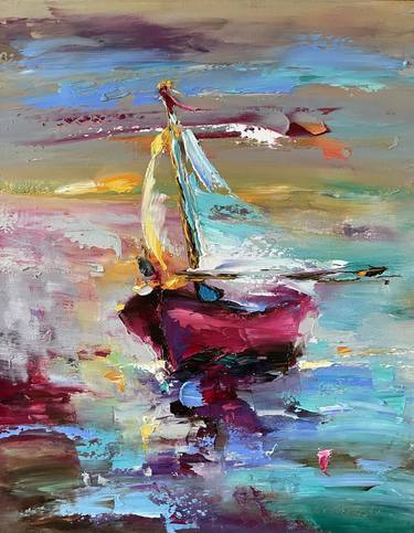 Original Boat Paintings by Mariusz Piatkowski