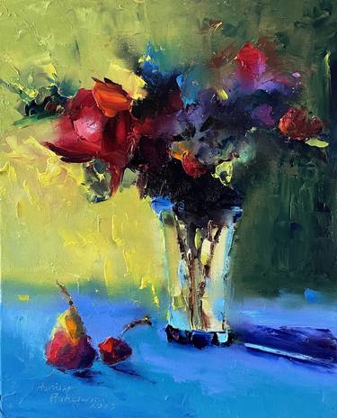 Print of Abstract Expressionism Floral Paintings by Mariusz Piatkowski
