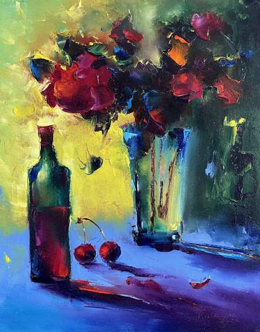 Original Impressionism Floral Paintings by Mariusz Piatkowski