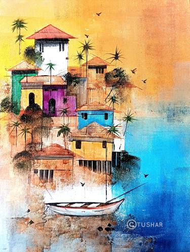 Original Abstract Places Drawings by TUSHAR SHETTY