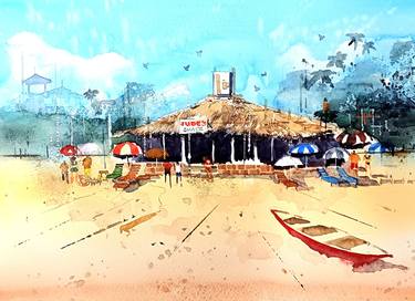 Original Abstract Beach Paintings by TUSHAR SHETTY