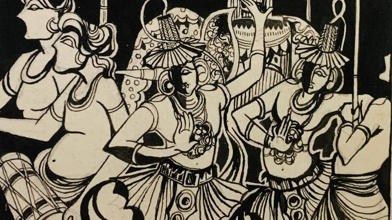 Original Abstract People Drawing by Amashi Chethika