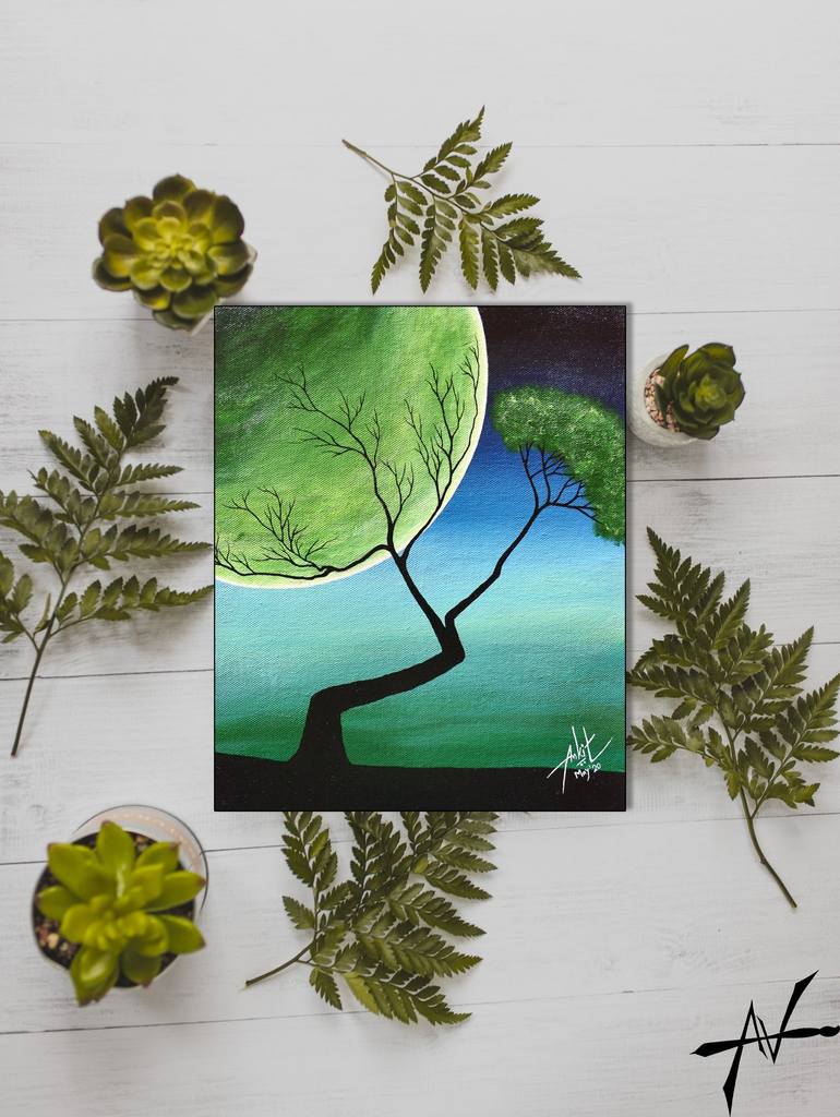 Original Conceptual Nature Painting by Ankit H Vandra